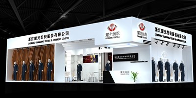 126平米展臺設計制作：一面開口/現(xiàn)代/木質結構/白色，為服裝展展商而作（免費使用）