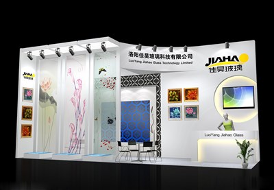 27平米展臺設(shè)計制作：二面開口/現(xiàn)代/木質(zhì)結(jié)構(gòu)/白色，為工藝品展展商而作（免費(fèi)使用）