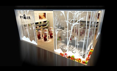 81平米展臺設計制作：二面開口/現(xiàn)代/型材結構/白色，為鞋箱包展展商而作（免費使用）