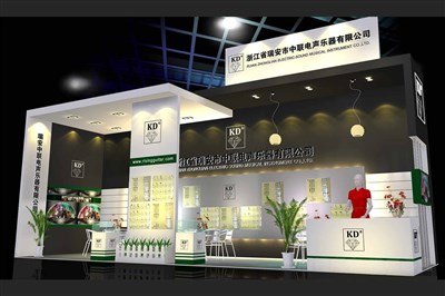30平米展臺設(shè)計(jì)制作：二面開口/現(xiàn)代/木質(zhì)結(jié)構(gòu)/白色，為樂器展展商而作（免費(fèi)使用）