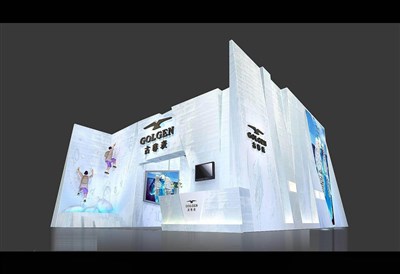 144平米展臺(tái)設(shè)計(jì)制作：一面開口/現(xiàn)代/木質(zhì)結(jié)構(gòu)/白色，為鐘表展展商而作（免費(fèi)使用）