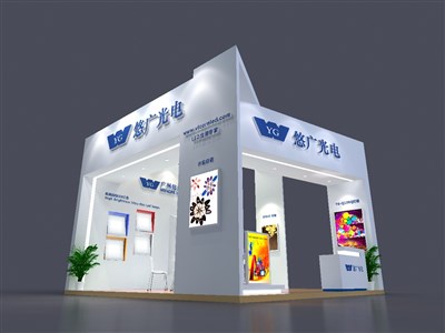36平米展臺(tái)設(shè)計(jì)制作：三面開口/前衛(wèi)/木質(zhì)結(jié)構(gòu)/白色，為照明展展商而作（免費(fèi)使用）