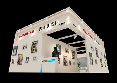 70平米展臺設(shè)計制作：二面開口/現(xiàn)代/木質(zhì)結(jié)構(gòu)/米色，為玩具展展商而作（免費使用）