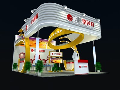 54平米展臺設(shè)計制作：三面開口/現(xiàn)代/木質(zhì)結(jié)構(gòu)/白色，為文具圖書展展商而作（免費使用）