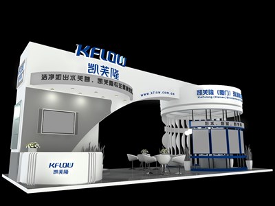 60平米展臺設(shè)計(jì)制作：三面開口/現(xiàn)代/木質(zhì)結(jié)構(gòu)/白色，為美博會展商而作（免費(fèi)使用）