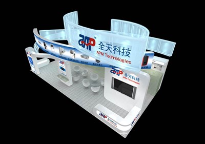 72平米展臺設(shè)計(jì)制作：四面開口/現(xiàn)代/木質(zhì)結(jié)構(gòu)/白色，為安防展展商而作（免費(fèi)使用）