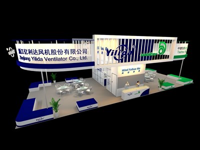 160平米展臺設(shè)計制作：四面開口/現(xiàn)代/木質(zhì)結(jié)構(gòu)/彩色，為汽配展展商而作（免費(fèi)使用）