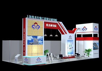 72平米展臺(tái)設(shè)計(jì)制作：二面開口/現(xiàn)代/木質(zhì)結(jié)構(gòu)/白色，為機(jī)械展展商而作（免費(fèi)使用）