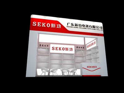 18平米展臺設(shè)計制作：一面開口/現(xiàn)代/木質(zhì)結(jié)構(gòu)/白色，為家電展展商而作（免費使用）