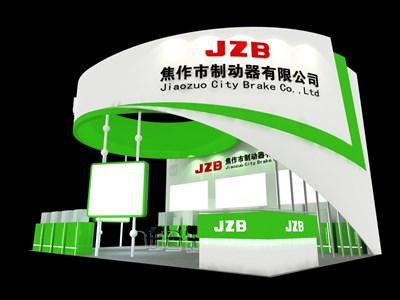 54平米展臺設(shè)計制作：二面開口/前衛(wèi)/木質(zhì)結(jié)構(gòu)/綠色，為汽配展展商而作（免費使用）