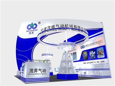 36平米展臺設(shè)計制作：三面開口/前衛(wèi)/木質(zhì)結(jié)構(gòu)/藍色，為汽配展展商而作（免費使用）