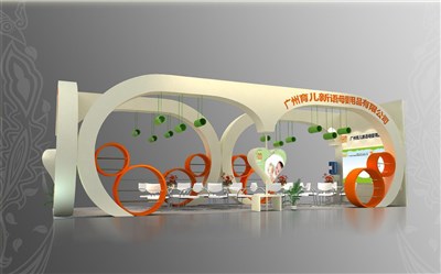 72平米展臺設(shè)計制作：一面開口/現(xiàn)代/木質(zhì)結(jié)構(gòu)/白色，為嬰幼展展商而作（免費使用）