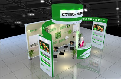 18平米展臺設計制作：三面開口/現(xiàn)代/木質(zhì)結構/白色，為綜合展展商而作（免費使用）