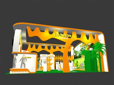 90平米展臺設計制作：三面開口/現(xiàn)代/木質(zhì)結(jié)構(gòu)/彩色，為嬰幼展展商而作（免費使用）
