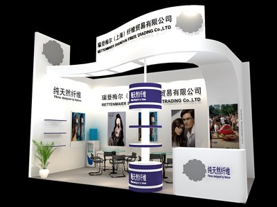 18平米展臺設(shè)計制作：二面開口/現(xiàn)代/木質(zhì)結(jié)構(gòu)/白色，為化工展展商而作（免費使用）