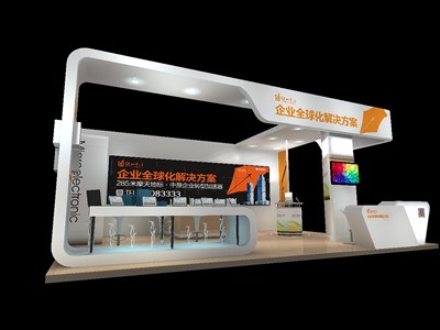 72平米展臺設計制作：三面開口/現(xiàn)代/木質(zhì)結(jié)構(gòu)/白色，為房產(chǎn)展展商而作（免費使用）