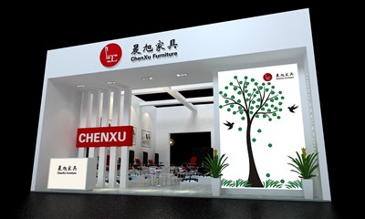 70平米展臺(tái)設(shè)計(jì)制作：二面開口/現(xiàn)代/木質(zhì)結(jié)構(gòu)/白色，為家具展展商而作（免費(fèi)使用）