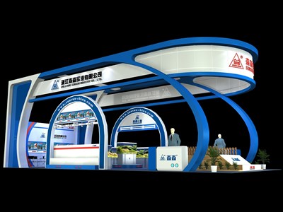 90平米展臺設(shè)計(jì)制作：三面開口/現(xiàn)代/木質(zhì)結(jié)構(gòu)/白色，為綜合展展商而作（免費(fèi)使用）