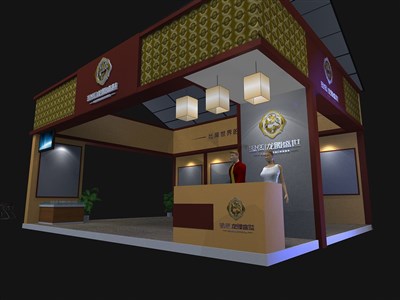 56平米展臺設(shè)計制作：三面開口/現(xiàn)代/木質(zhì)結(jié)構(gòu)/灰色，為房產(chǎn)展展商而作（免費使用）