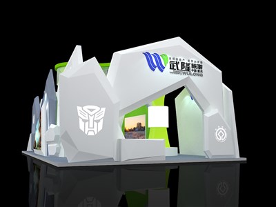144平米展臺設(shè)計制作：三面開口/現(xiàn)代/木質(zhì)結(jié)構(gòu)/白色，為旅游展展商而作（免費使用）