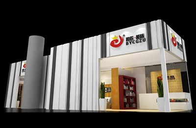81平米展臺設(shè)計制作：三面開口/現(xiàn)代/木質(zhì)結(jié)構(gòu)/灰色，為建材展展商而作（免費使用）