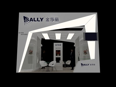 36平米展臺設(shè)計(jì)制作：二面開口/現(xiàn)代/木質(zhì)結(jié)構(gòu)/白色，為建材展展商而作（免費(fèi)使用）