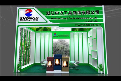 18平米展臺(tái)設(shè)計(jì)制作：一面開(kāi)口/現(xiàn)代/木質(zhì)結(jié)構(gòu)/綠色，為建材展展商而作（免費(fèi)使用）