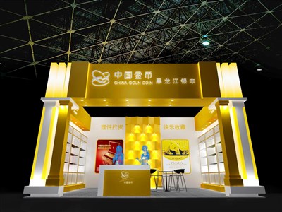 35平米展臺設(shè)計制作：一面開口/現(xiàn)代/木質(zhì)結(jié)構(gòu)/黃色，為綜合展展商而作（免費使用）
