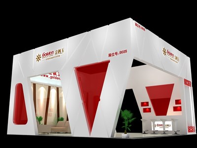 56平米展臺設(shè)計制作：三面開口/現(xiàn)代/木質(zhì)結(jié)構(gòu)/白色，為建材展展商而作（免費使用）