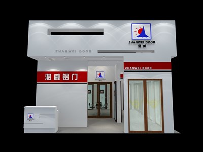 36平米展臺設(shè)計制作：一面開口/現(xiàn)代/木質(zhì)結(jié)構(gòu)/白色，為建材展展商而作（免費使用）