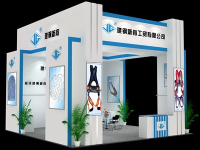 36平米展臺設計制作：三面開口/現(xiàn)代/木質結構/白色，為建材展展商而作（免費使用）