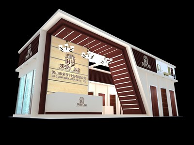 72平米展臺設(shè)計制作：二面開口/現(xiàn)代/木質(zhì)結(jié)構(gòu)/白色，為建材展展商而作（免費使用）
