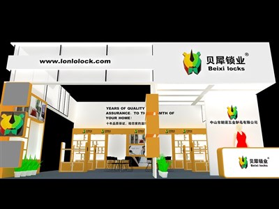 72平米展臺設(shè)計制作：二面開口/現(xiàn)代/木質(zhì)結(jié)構(gòu)/橙色，為建材展展商而作（免費使用）