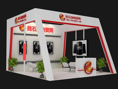 42平米展臺(tái)設(shè)計(jì)制作：三面開口/現(xiàn)代/木質(zhì)結(jié)構(gòu)/白色，為能源展展商而作（免費(fèi)使用）