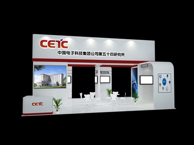 54平米展臺設計制作：四面開口/前衛(wèi)/木質(zhì)結(jié)構/白色，為電子展展商而作（免費使用）